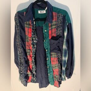 Kikomo Vintage Patchwork Button Down Shirt 22W
